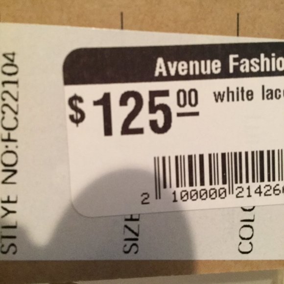 NWT Fashion Concepts lace floral white tunic - Picture 6 of 8